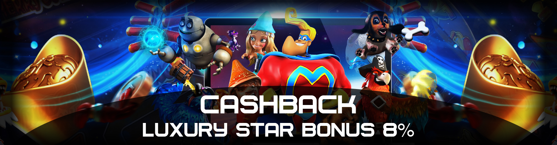 Online Casino Malaysia Luxury Star Rebate Bonus 8%